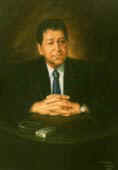 oil portrait of the defense minister of israel